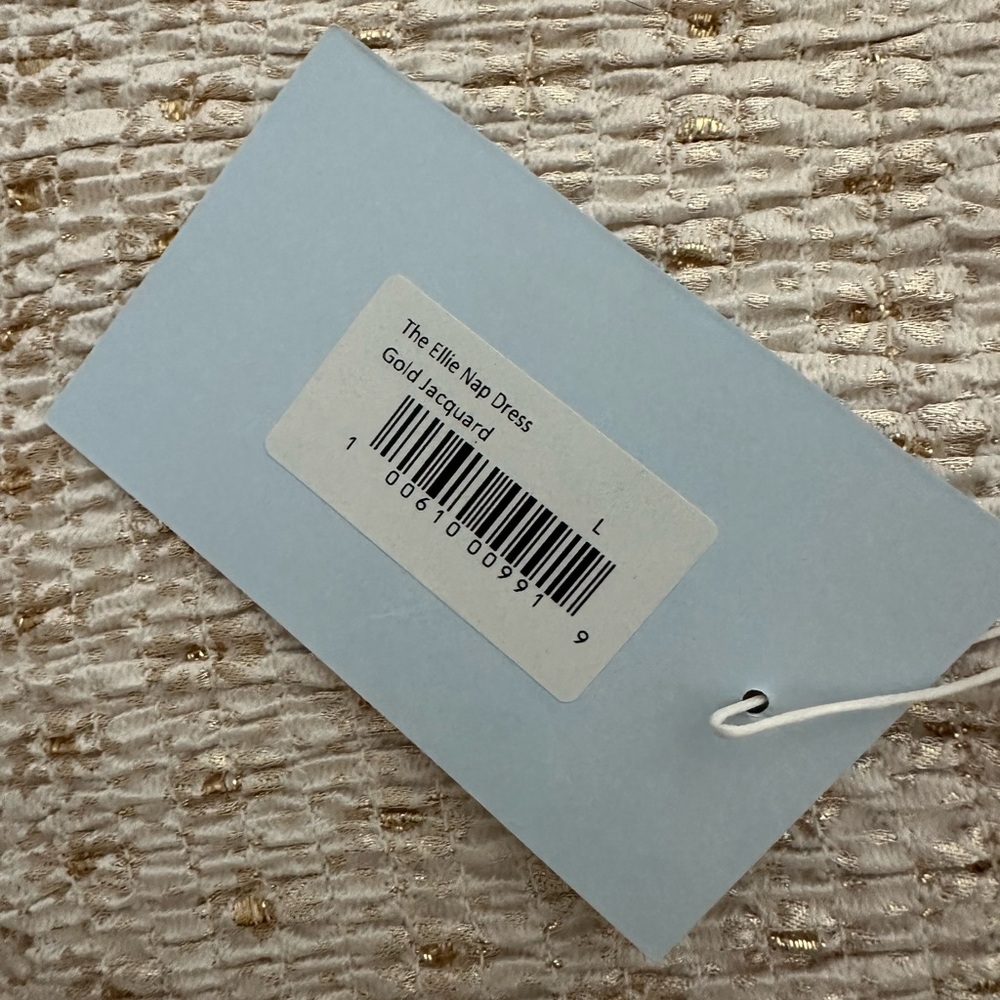 NEW Hill House Ellie Nap dress. Gold Jacquard. L. NWT - Picture 7 of 8